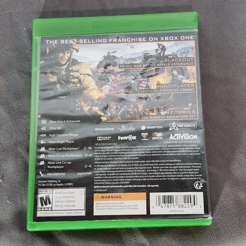 Microsoft Xbox One Call of Duty Black Ops 4 4K Ultra HD HDR Original Game Disk - Picture 5 of 16